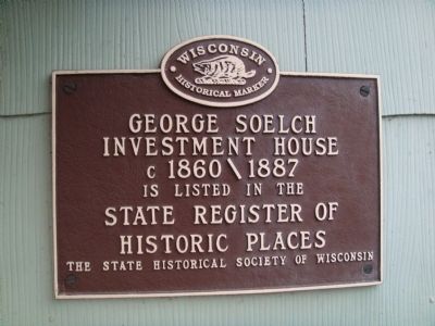 George Soelch Investment House Marker image. Click for full size.