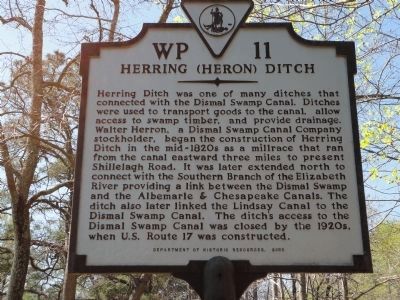 Herring (Heron) Ditch Marker image. Click for full size.