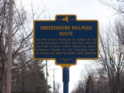 Underground Railroad Route Marker image. Click for full size.
