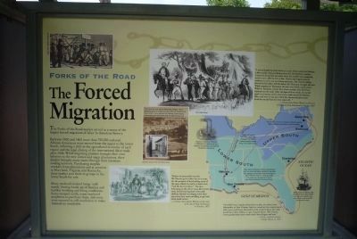 Forks of the Road Historical Site Marker, Panel 2. Click for full size. Forks of the Road Historical Site Marker, Panel 2 image. Click for full size.