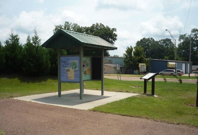 Shelter with Marker Panels - Forks of the Road Historical Site. Click for full size. Shelter with Marker Panels - Forks of the Road Historical Site image. Click for full size.