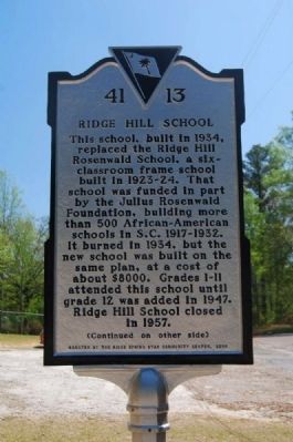 Ridge Hill School Marker image. Click for full size.