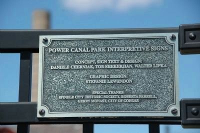 Power Canal Park Interpretive Signs Plaque image. Click for full size.