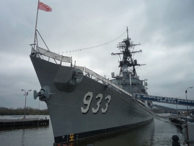 U.S.S. Barry (DD-933) - namesake vessel, permanently moored on the Potomac River image. Click for full size.