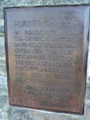 Second Fort Tryon Park Marker image. Click for full size.