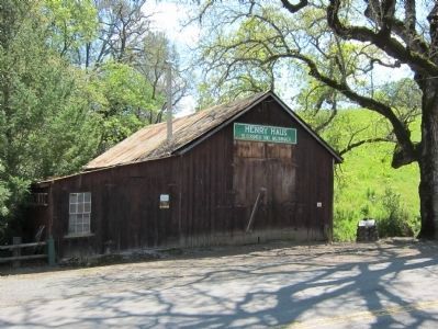 The Henry Haus Blacksmith and Wagonmaker Shop and Marker - view from north image. Click for full size.