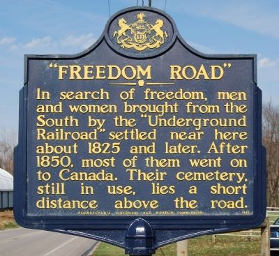 Freedom Road Marker. Click for full size. Freedom Road Marker image. Click for full size.