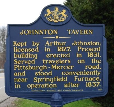 Johnston Tavern Marker. Click for full size. Johnston Tavern Marker image. Click for full size.