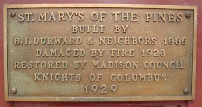 St. Mary's of the Pines Marker image. Click for full size.