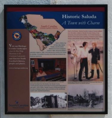 Historic Saluda Marker image. Click for full size.