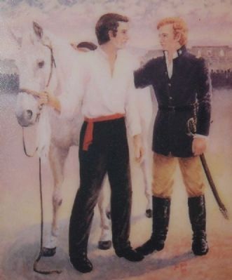 Bonham and Travis Painting. Click for full size. Bonham and Travis Painting image. Click for full size.