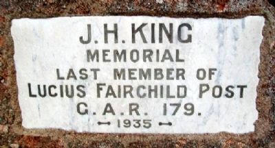 J. H. King Memorial Marker image. Click for full size.