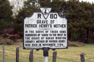 Grave of Patrick Henry’s Mother Marker image. Click for full size.
