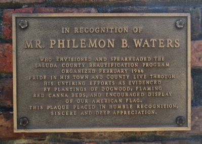 Mr. Philemon B. Waters Marker image. Click for full size.