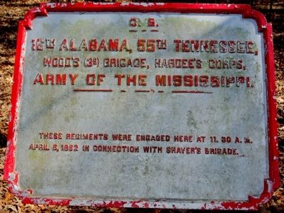 16th Alabama, 55th Tennessee Marker image. Click for full size.