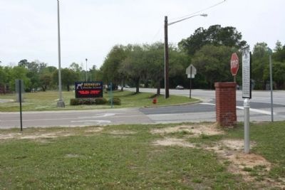 Berkeley Training High School Marker, looking south along North Live Oak Drive (US 17) image. Click for full size.