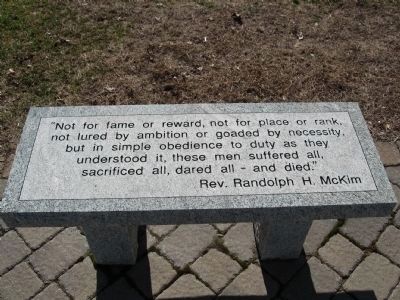 Bench Next to the Memorial image. Click for full size.