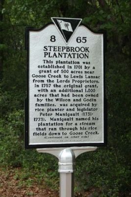 Steepbrook Plantation Marker image. Click for full size.