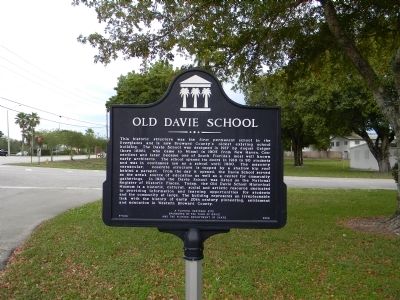 Old Davie School Marker image. Click for full size.