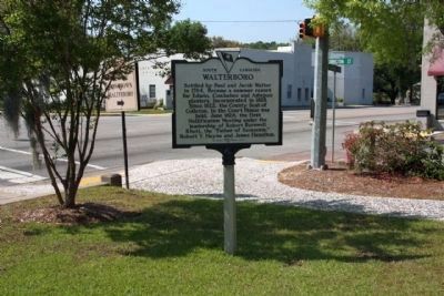 Walterboro Marker at the corner of Jefferies Blvd. and Washington Street image. Click for full size.