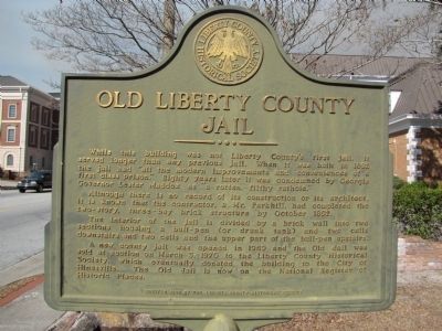 Old Liberty County Jail Marker image. Click for full size.