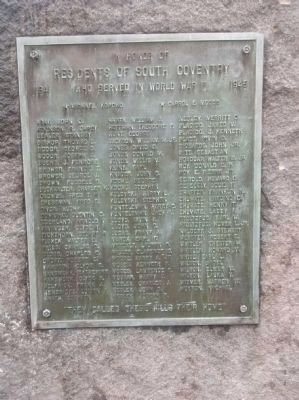 South Coventry Twp. WW II Memorial image. Click for full size.