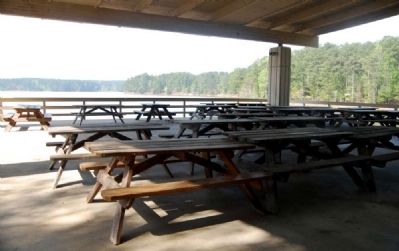 Hester Pavilion Covered Eating Area -<br>Overlooking Lake Strom Thurmond image. Click for full size.