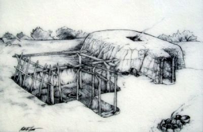 Pithouse Illustration on Changes Marker image. Click for full size.