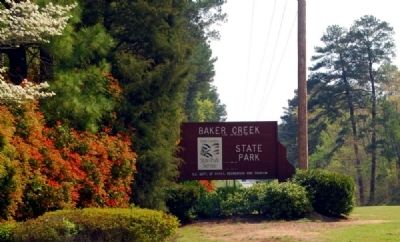Baker Creek State Park Sign image. Click for full size.