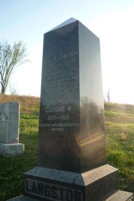 Langston Family Monument, Woodlawn Cemetery image. Click for full size.