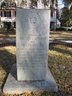 In Memory of Button Gwinnett and Dr. Lyman Hall Marker image. Click for full size.