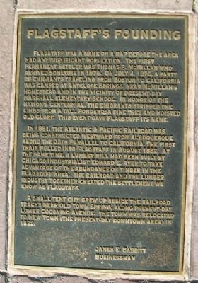 Flagstaff's Founding Marker image. Click for full size.