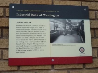 Industrial Bank of Washington Marker image. Click for full size.