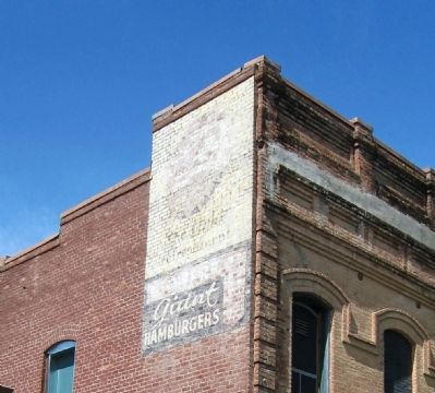Ghost signs on the southeast corner of the Hotel De Vilbiss building image. Click for full size.