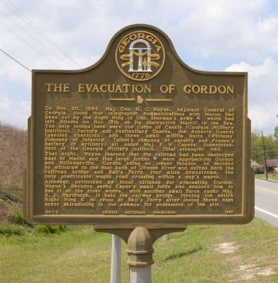 The Evacuation of Gordon Marker image. Click for full size.