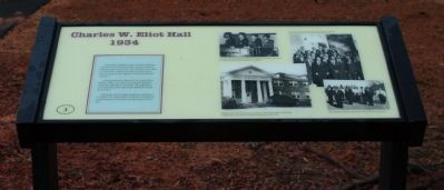 Charles W. Eliot Hall Marker. Click for full size. Charles W. Eliot Hall Marker image. Click for full size.