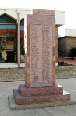 Lincoln County War Memorial. Click for full size. Lincoln County War Memorial image. Click for full size.
