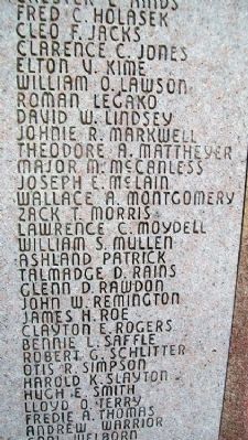 Lincoln County War Memorial Honor Roll. Click for full size. Lincoln County War Memorial Honor Roll image. Click for full size.