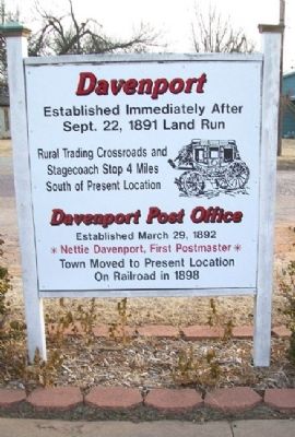 Davenport / Davenport Post Office Marker image. Click for full size.