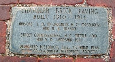 Chandler Brick Paving Marker image. Click for full size.