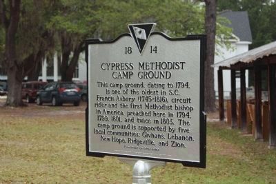 Cypress Methodist Camp Ground Marker image. Click for full size.