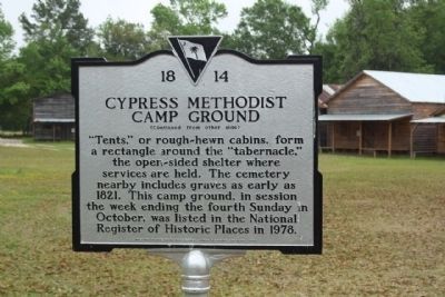 Cypress Methodist Camp Ground Marker, reverse side image. Click for full size.