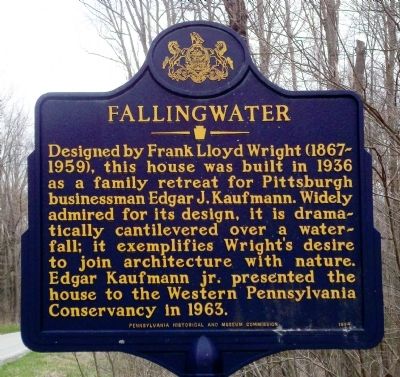 Fallingwater Marker. Click for full size. Fallingwater Marker image. Click for full size.