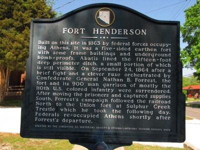 Fort Henderson Marker image. Click for full size.