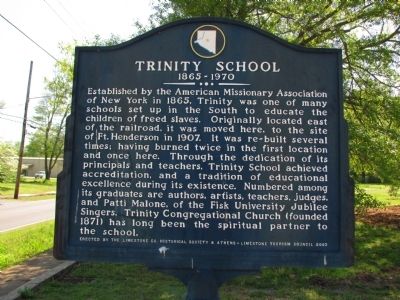 Trinity School - <i>1865-1970</i> Marker image. Click for full size.