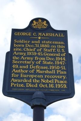 George C. Marshall Marker image. Click for full size.