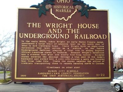 The Wright House and the Underground Railroad Marker image. Click for full size.