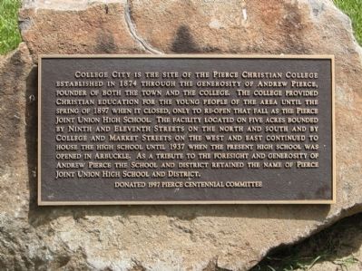 Pierce Christian College Marker image. Click for full size.