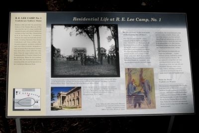 Residential Life at R. E. Lee Camp, No.1 Marker image. Click for full size.
