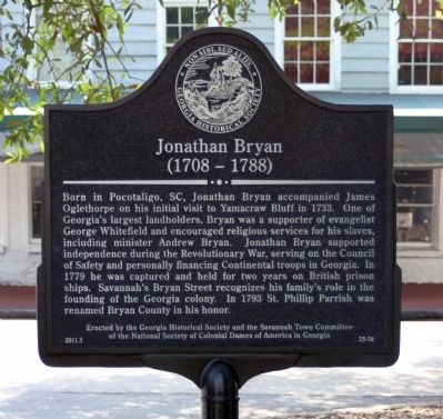 Jonathan Bryan Marker image. Click for full size.